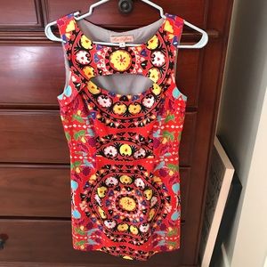 Mara Hoffman size 4 orange cocktail dress